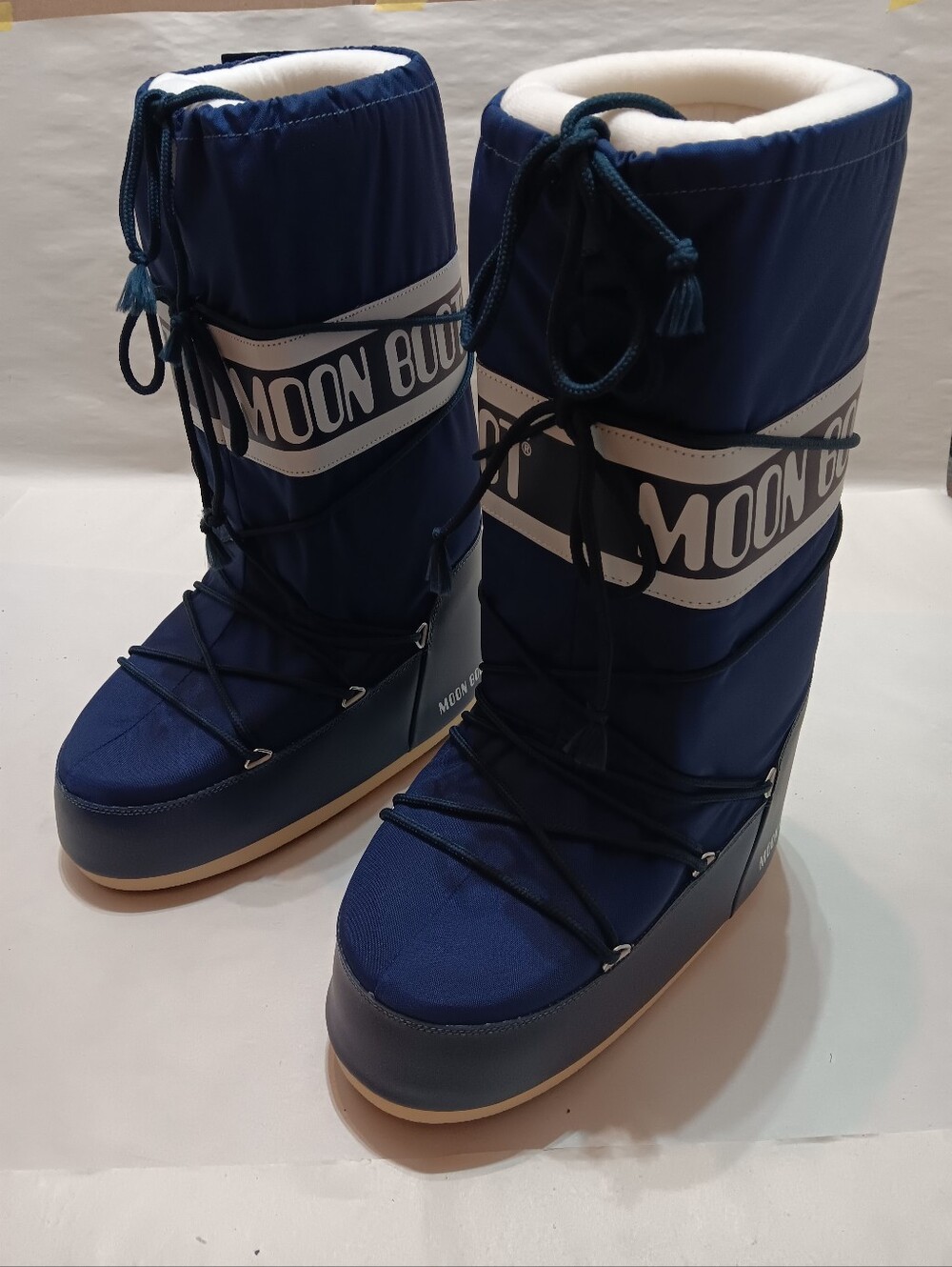 MOON BOOT Icon Waterproof Winter High Snow Boots Men's 11.5-13 / EU 45-47 Blue
